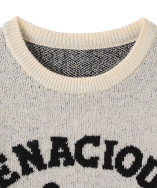 WEGO ファニーグラフィックフラッフィーニットプルオーバー 柄2