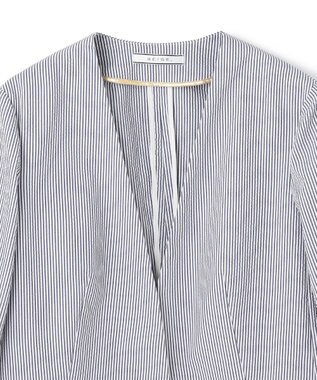 BEIGE， 【洗える・WEB限定】NEMESIA / ソフトサッカーノーカラージャケット Navy St.