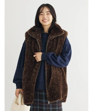 Green Parks ■ＡＪＵＧＡ．×ＧＰ　ファーＺＩＰベスト Brown