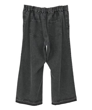 Green Parks タックワイドデニムパンツ Black