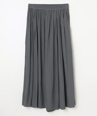 ANY 【ウエストゴム】ラップギャザースカーチョ チャコール