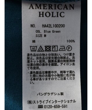 AMERICAN HOLIC キレイｃｏｔｔｏｎ切替ヘムカットチュニック Blue Green