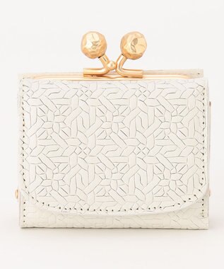 UNBILLION perche 抗菌レザー型押し外がまミニウォレット