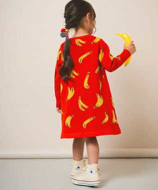 ami amie バナナワンピース85cm～130cm レッド