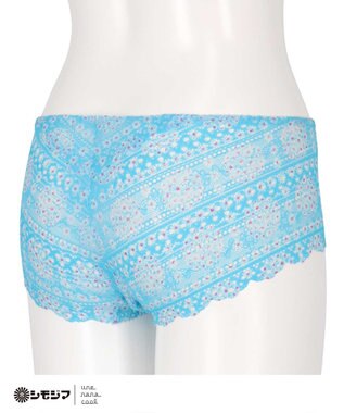 une nana cool MADE WITH シモジマ 総レースショーツ サックスブルー