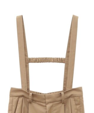 Green Parks サスペンダー付タックパンツ Beige