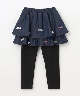 ANY KIDS デニム ニット スカッツ インディゴ