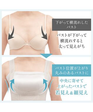 BRADELIS New York 【BRADELIS NewYork peace】きゅっとウエストバストアップシェイパー23 補正下着 ブラキャミ インクブルー