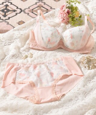 Wing 【エアリーソフトブラ】　ふんわりエアリーな着用感　脇から背中すっきり　ウイング／ワコール　KB2202 オレンジ