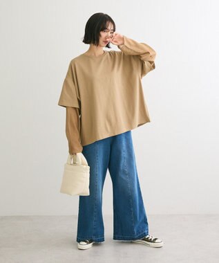 Green Parks ・ＡＮＤＳＥＡＲＣＨ　フェイクレイヤードロングＴＥＥ Gray Beige
