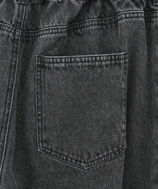 Green Parks タックワイドデニムパンツ Black