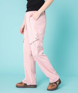 WEGO 【ウエストゴム】ビッグポケットカーゴパンツ ピンク