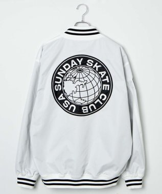 WEGO ZIPワッペンスタジャン ホワイト