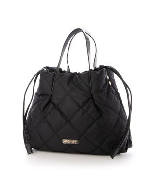 LA BAGAGERIE ドローストリング×キルト2WAYトート Sサイズ ブラック