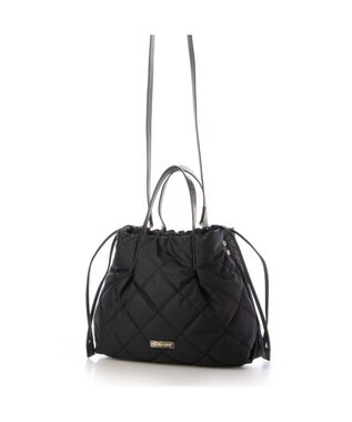LA BAGAGERIE ドローストリング×キルト2WAYトート Sサイズ ブラック