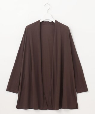 自由区 【好評につき新色追加・接触冷感・UVカット・洗える・XSサイズあり】ハンディカーディガン ロング丈 （新色）ダークブラウン系