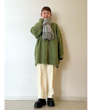 Green Parks カシミヤライクカラーストール Gray