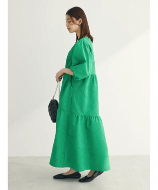 Green Parks ■ＥＳＣＡＲ　エンボスティアードワンピース Green