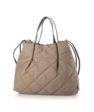 LA BAGAGERIE ドローストリング×キルト2WAYトート Sサイズ グレー