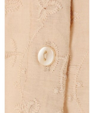 earth music&ecology 刺繍ギャザーブラウス Beige
