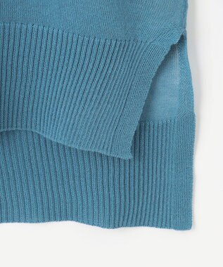 ANY L 【洗濯機可/接触冷感/アンチピリング】シアーニットVネックカーディガン ブルー