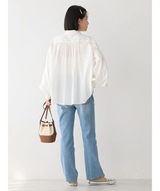 AMERICAN HOLIC ＵＶカット／接触冷感ギャザースリーブブラウス　 Off White