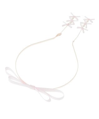 Maison de FLEUR ピンクマニアグログランリボンカチューシャ Pink