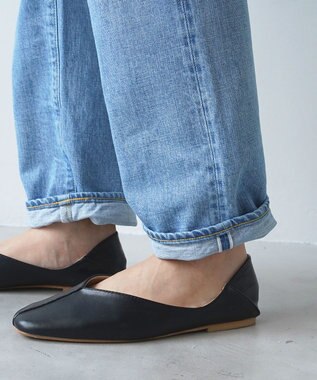 caqu modern straight レギュラーストレートデニムパンツ USED WASH 7years