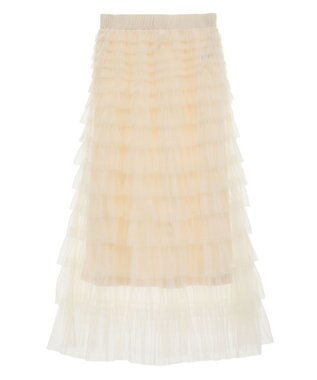 earth music&ecology ティアードフリルチュールスカート White