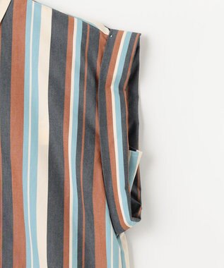 NAVE 【Nave 　洗える】ワイドストライプ ブラウス ネイビー系1