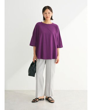 Green Parks インド綿 BIGサイズブロックロゴ半袖プルオーバー Purple