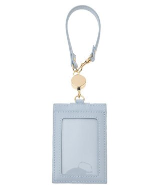 Maison de FLEUR バイカラービジューリールパスケース Grayish Blue