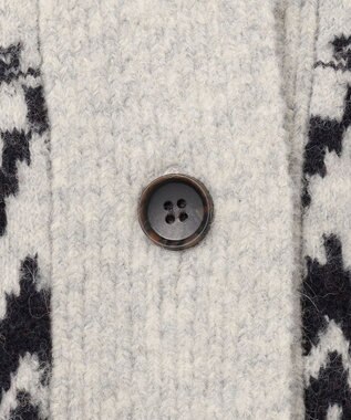 J.PRESS YORK STREET 【UNISEX】FOXMIX ノルディックカウチン ニットカーディガン ライトグレー系5