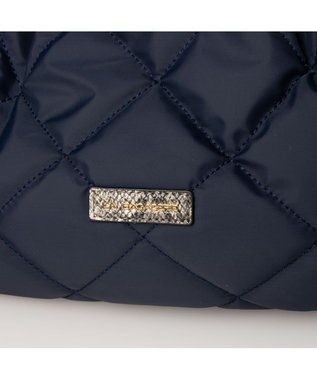 LA BAGAGERIE ドローストリング×キルト2WAYトート Sサイズ ネイビー