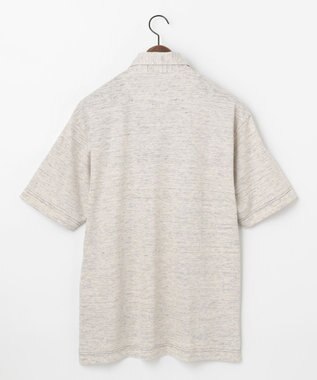 JOSEPH ABBOUD MOUNTAIN 【SPACE／UNISEX】リネンハニカム ポロシャツ ライトグレー系