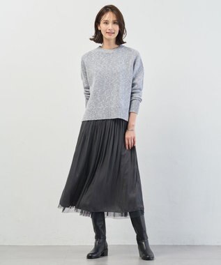 J.PRESS LADIES 【2way】リバーシブル チュール スカート ネイビー系