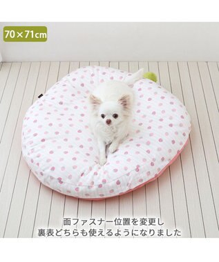 PET PARADISE ネット店限定 ペットパラダイス 春いちご クッション  M パステルピンク