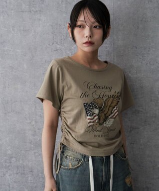 WEGO ヴィンテージライクドロストちびT ベージュ