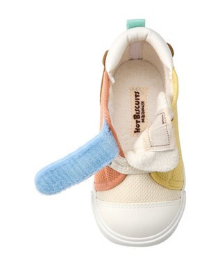 MIKI HOUSE HOT BISCUITS 【14-15cm】 顔ドン メッシュ素材 セカンド ベビーシューズ 黄