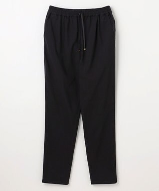 ANY L 【洗濯機可/ウエストゴム/ストレッチ/裏起毛】エブリデイベーシックテーパードパンツ ブラック
