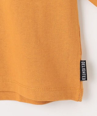 ANY KIDS はたらく車プリント 長袖Tシャツ マスタード