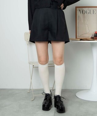 WEGO ボリュームヒールレースアップシューズ ブラックその他