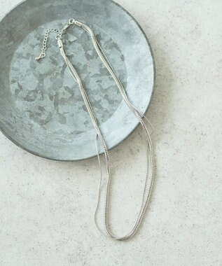 AMERICAN HOLIC ２連チェーンネックレス Silver