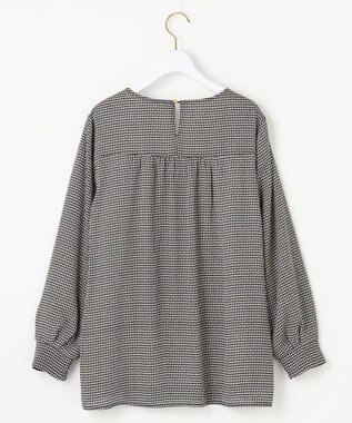 ANY SIS 【WEB限定】エニポカシリーズVネック ブラウス 千鳥