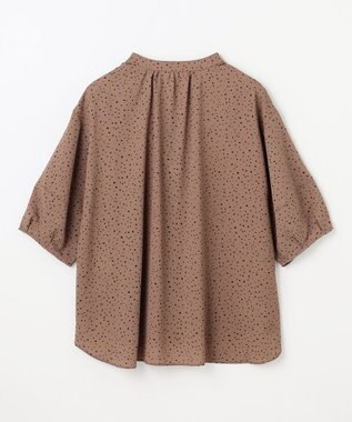 ANY ドルマンスキッパードットブラウス モカ系