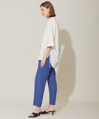 ICB 【洗える】コットンモダールローン バンドカラーシャツ オフホワイト系