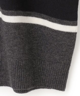 ICB 【洗える】 ソフトカシミヤミックス ハイネック柄ニット グレー系1