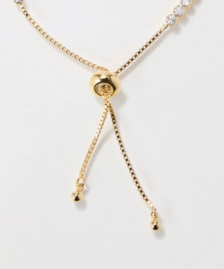 Phoebe ラインストーンスライドテニスブレスレット　ゴールド ゴールド