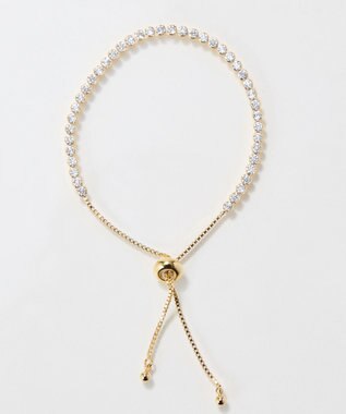 Phoebe ラインストーンスライドテニスブレスレット　ゴールド ゴールド