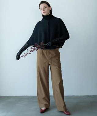 自由区 【カトリエムブーケ】Pantalon large ワイドストレートパンツ キャメル